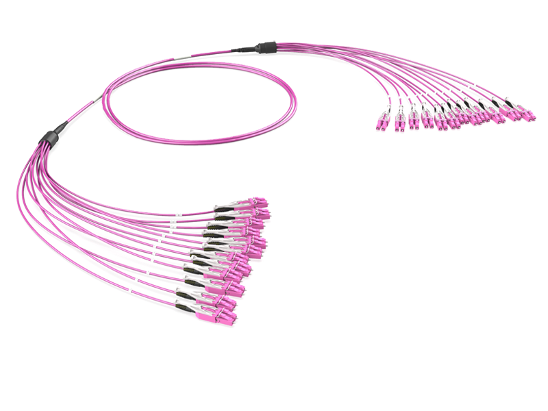 24 x 50/125 OM4+, LCHD/LCHD Uniboot