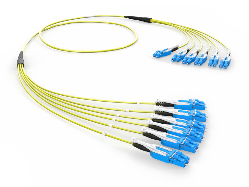 Оптическая разветвительная сборка 12 x 09/125 OS2, LCHD-UPC/LCHD-UPC