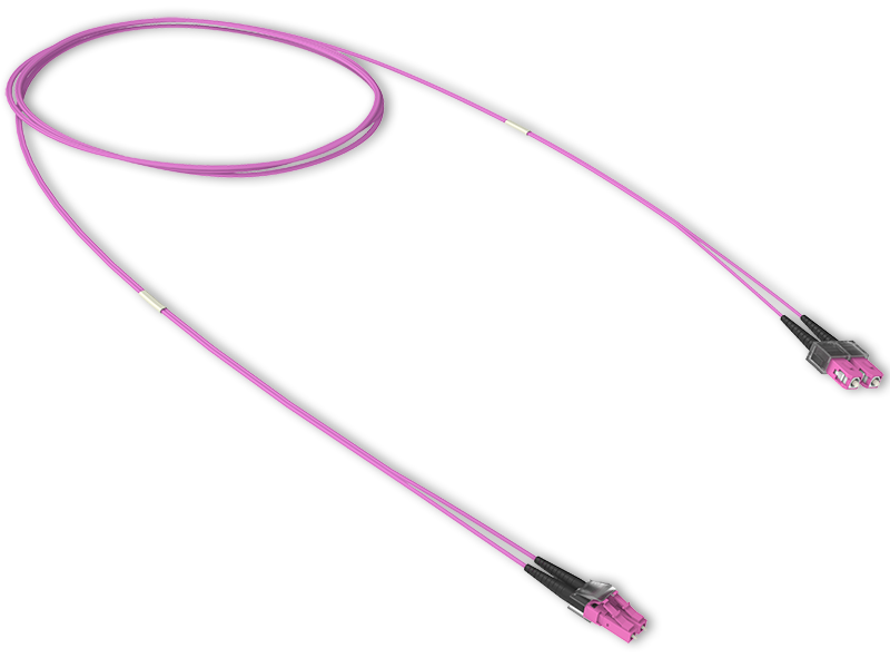 Оптический патчкорд LC/SC Duplex, MM50/125 OM4