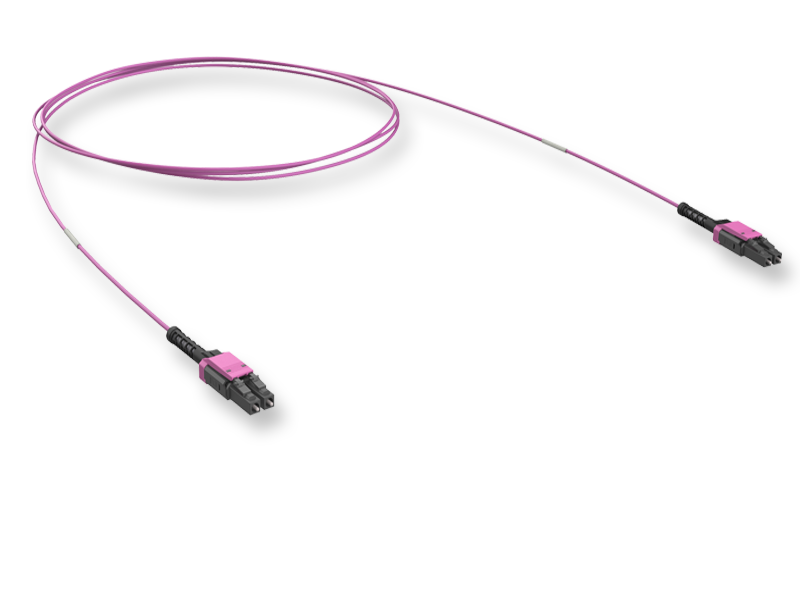 Оптический патчкорд LC/LC Duplex Uniboot, Push-Pull-Boot, 50/125 OM4, FRNC, ULL