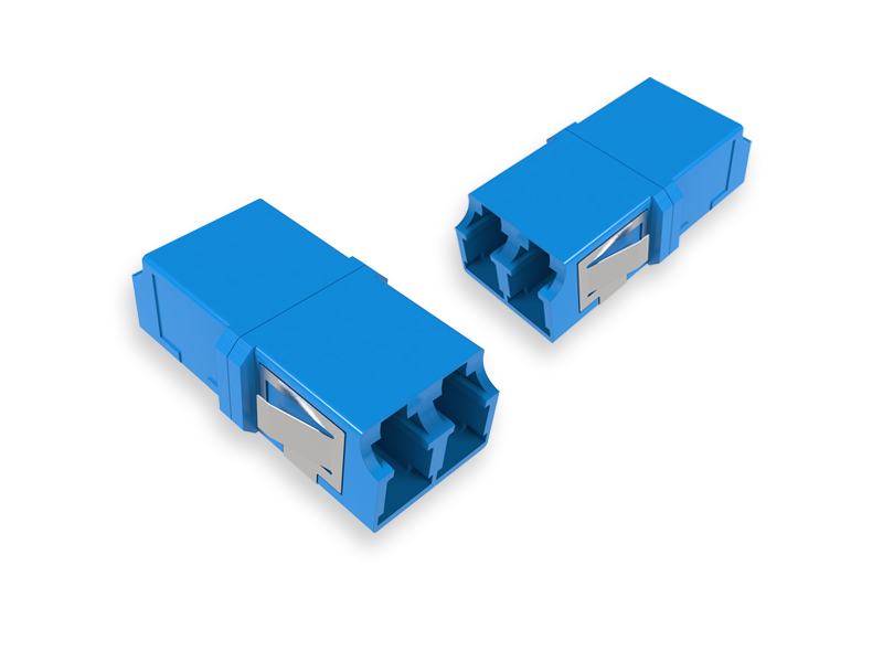 LC Duplex adapter, blue