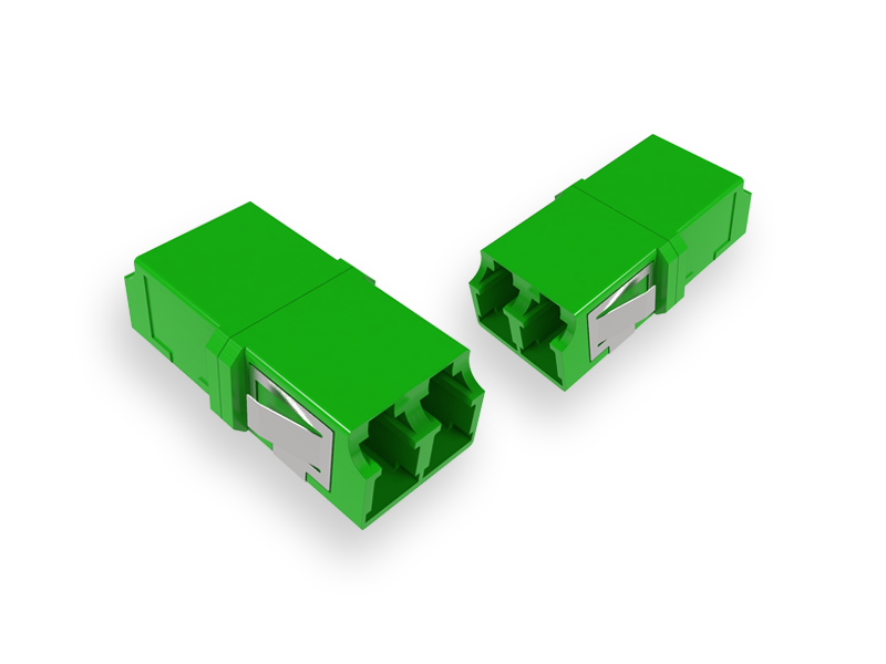 LC Duplex adapter, green