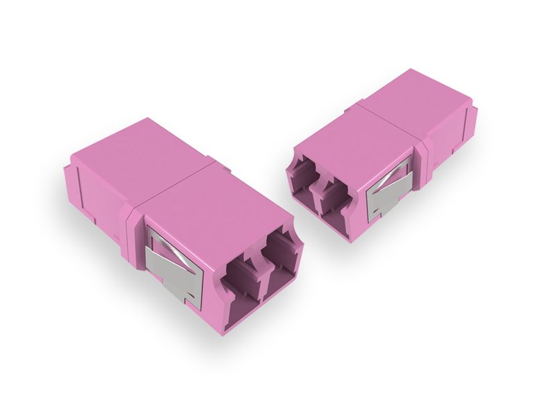 LC Duplex adapter, violet