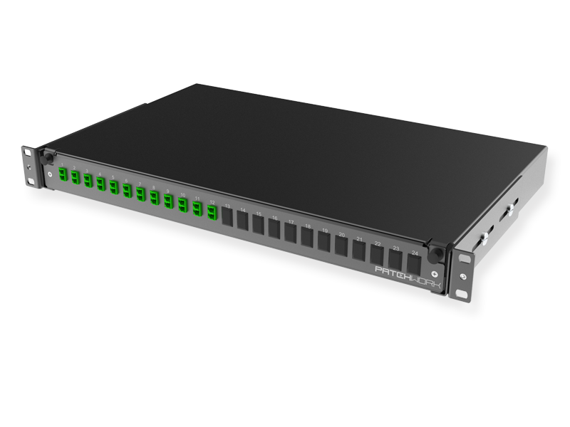 FO panel 12 x LC-APC Duplex, 09/125 OS2
