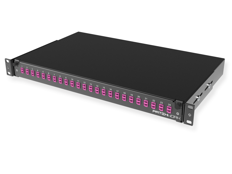 FO panel 24 x LC Duplex, 50/125 OM4