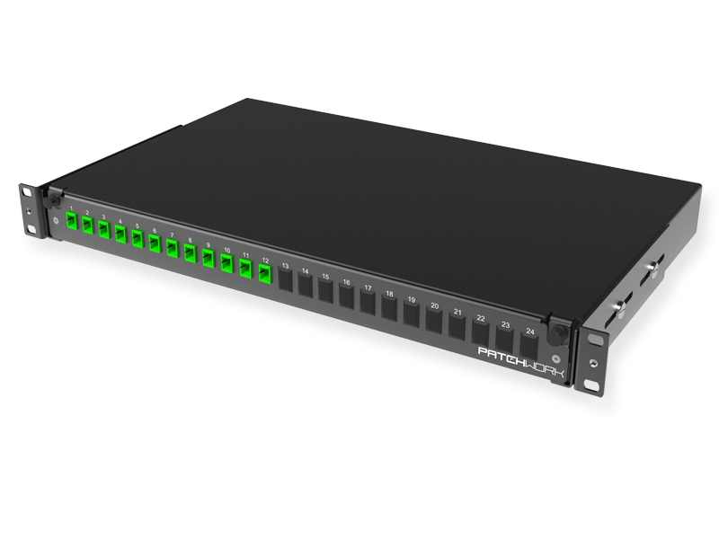 FO panel 12 x SC-APC Simplex, 09/125 OS2,