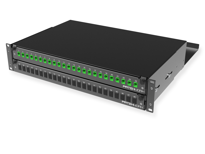 FO panel 24 x SC-APC Simplex, 09/125 OS2