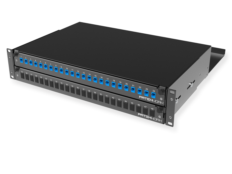 FO panel 24 x SC-UPC Simplex, 09/125 OS2