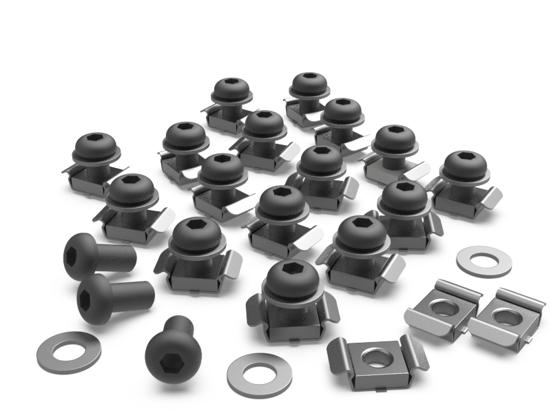 Ulmus - Mounting hardware M6 cage nuts, screws, washers